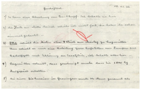 Brief von Emmy Martin an Albert Schweitzer