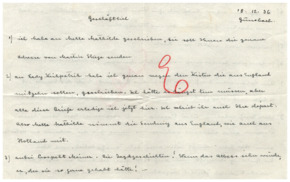Brief von Emmy Martin an Albert Schweitzer