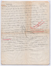 Brief v. Emmy Martin an Albert Schweitzer