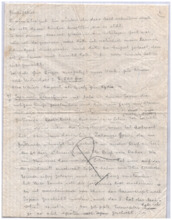 Brief v. Emmy Martin an Albert Schweitzer