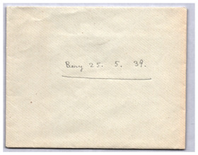 Briefkuvert v. Emmy Martin zur Aufbewahrung v. Briefen Albert Schweitzers