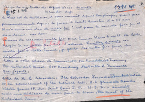 Brief von Emmy Martin an Albert Schweitzer