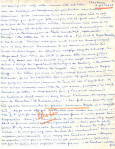 Brief von Emmy Martin an Albert Schweitzer