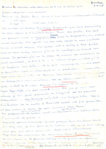 Brief von Emmy Martin an Albert Schweitzer