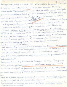 Brief von Emmy Martin an Albert Schweitzer