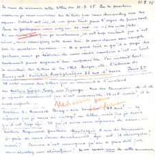 Brief von Emmy Martin an Albert Schweitzer