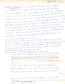 Brief von Emmy Martin an Albert Schweitzer