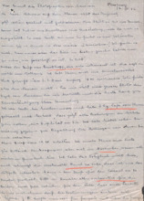 Brief von Emmy Martin an Albert Schweitzer