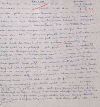 Brief von Emmy Martin an Albert Schweitzer