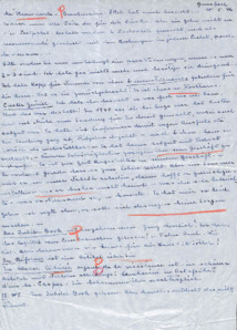 Brief von Emmy Martin an Albert Schweitzer