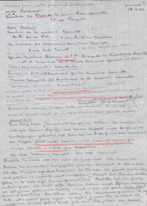 Brief von Emmy Martin an Albert Schweitzer