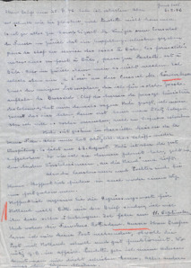 Brief von Emmy Martin an Albert Schweitzer