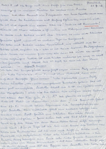 Brief von Emmy Martin an Albert Schweitzer