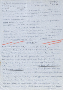 Brief von Emmy Martin an Albert Schweitzer