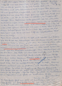 Brief von Emmy Martin an Albert Schweitzer
