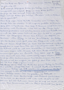Brief von Emmy Martin an Albert Schweitzer