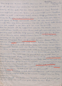 Brief von Emmy Martin an Albert Schweitzer