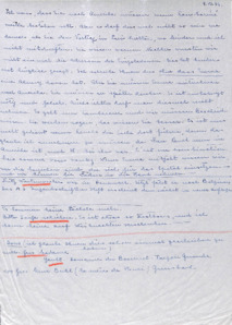 Brief von Emmy Martin an Albert Schweitzer