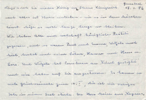 Brief von Emmy Martin an Albert Schweitzer