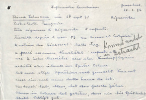 Brief von Emmy Martin an Albert Schweitzer
