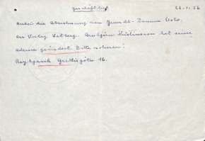 Brief von Emmy Martin an Albert Schweitzer
