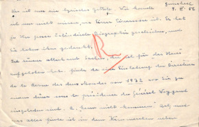 Brief von Emmy Martin an Albert Schweitzer