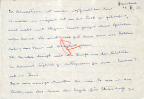 Brief von Emmy Martin an Albert Schweitzer