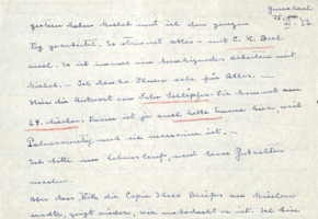 Brief von Emmy Martin an Albert Schweitzer