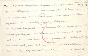Brief von Emmy Martin an Albert Schweitzer