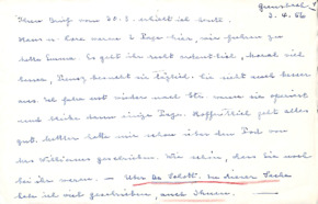 Brief von Emmy Martin an Albert Schweitzer