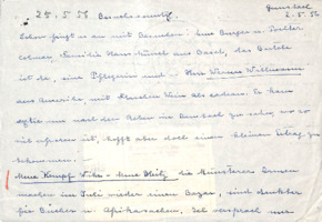 Brief von Emmy Martin an Albert Schweitzer