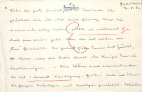 Brief von Emmy Martin an Albert Schweitzer