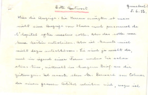 Brief von Emmy Martin an Albert Schweitzer