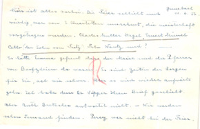 Brief von Emmy Martin an Albert Schweitzer