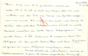 Brief von Emmy Martin an Albert Schweitzer
