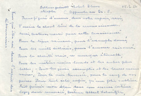 Brief von Emmy Martin an Albert Schweitzer