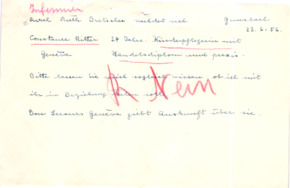 Brief von Emmy Martin an Albert Schweitzer