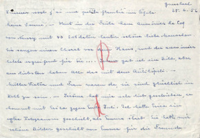 Brief von Emmy Martin an Albert Schweitzer