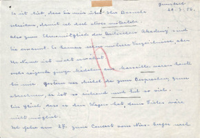 Brief von Emmy Martin an Albert Schweitzer