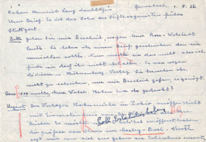 Brief von Emmy Martin an Albert Schweitzer