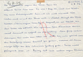 Brief von Emmy Martin an Albert Schweitzer