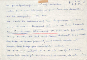 Brief von Emmy Martin an Albert Schweitzer