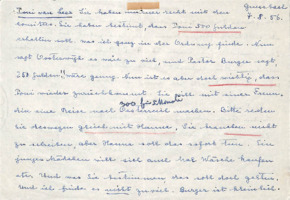 Brief von Emmy Martin an Albert Schweitzer