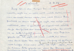 Brief von Emmy Martin an Albert Schweitzer