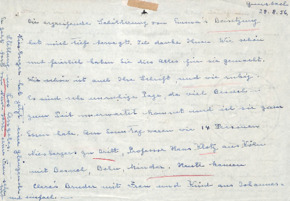 Brief von Emmy Martin an Albert Schweitzer