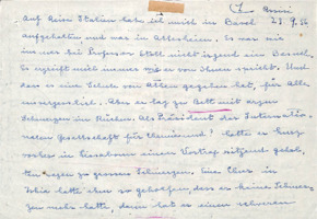 Brief von Emmy Martin an Albert Schweitzer