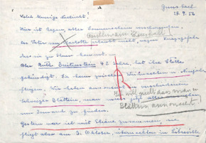 Brief von Emmy Martin an Albert Schweitzer