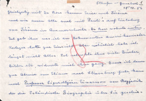 Brief von Emmy Martin an Albert Schweitzer