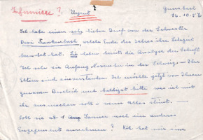 Brief von Emmy Martin an Albert Schweitzer