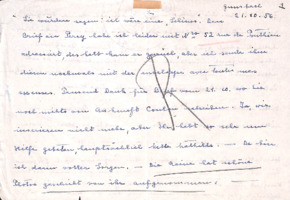 Brief von Emmy Martin an Albert Schweitzer